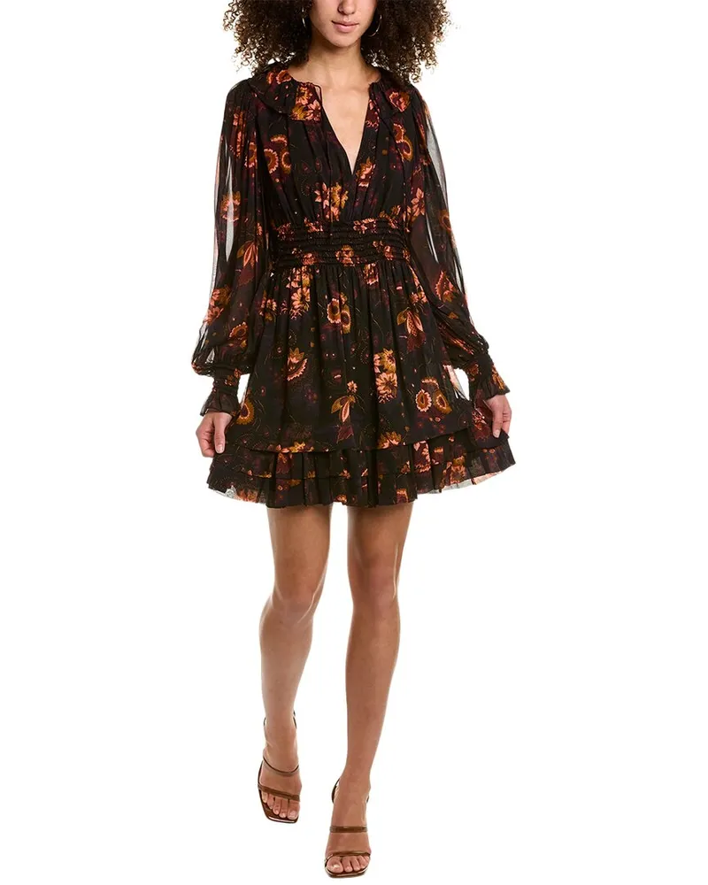 Ulla Johnson Adara Silk Mini Dress Blue