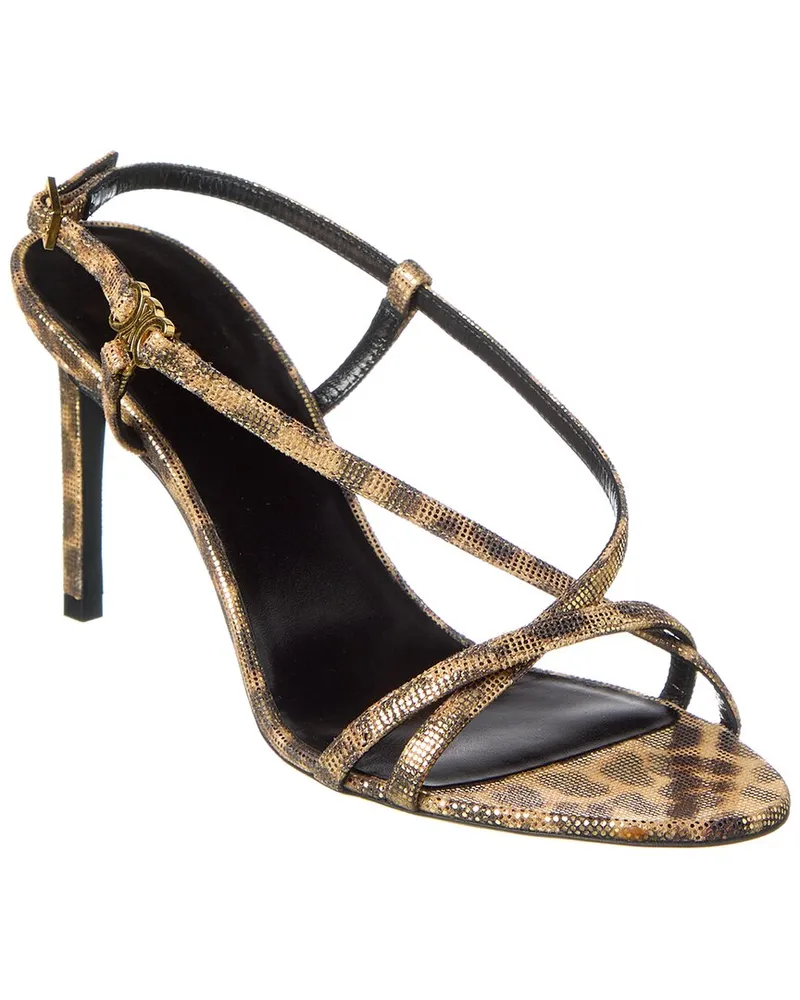 Celine Suede Sandal Gold