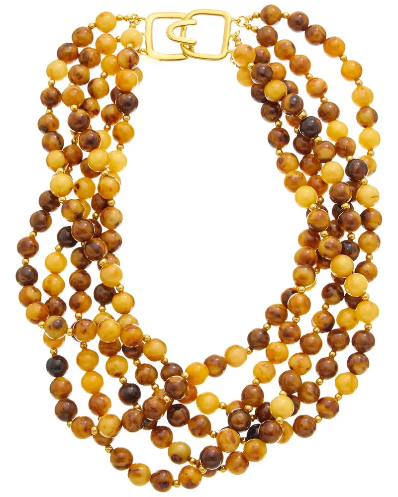 Kenneth Jay Lane 18K Plated Torsade Necklace Nocolor