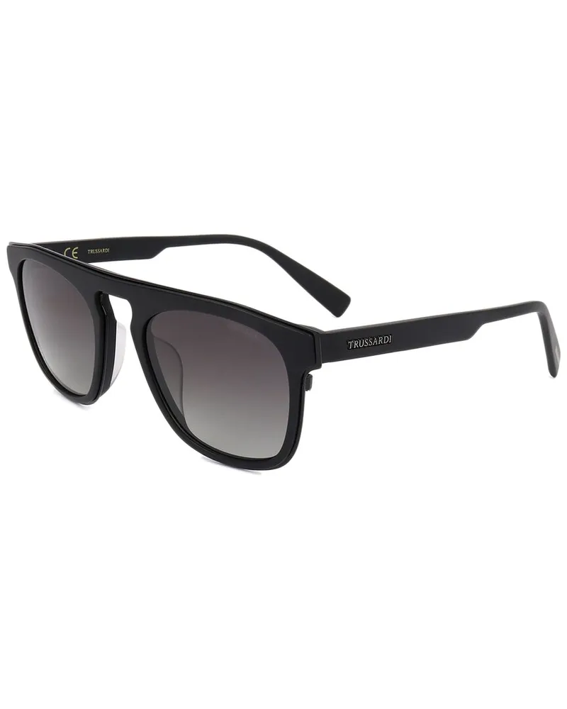 Trussardi Men's STR406F 703P 53mm Sunglasses Black