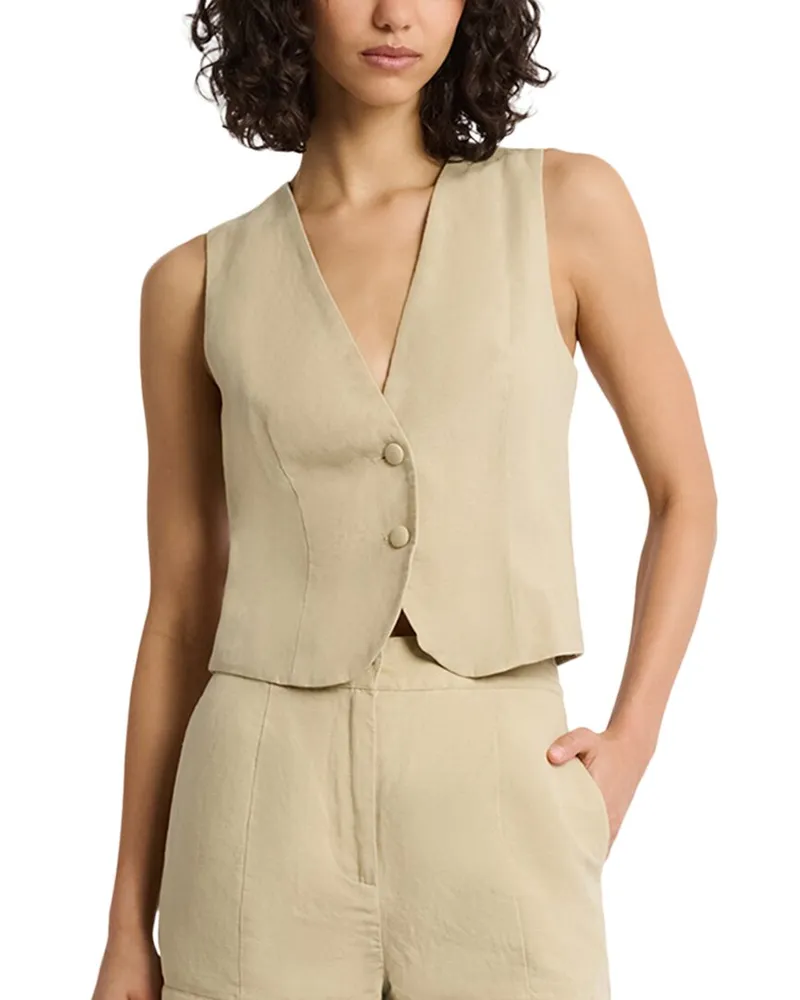 Onia Air Linen-Blend Relaxed Vest Nocolor
