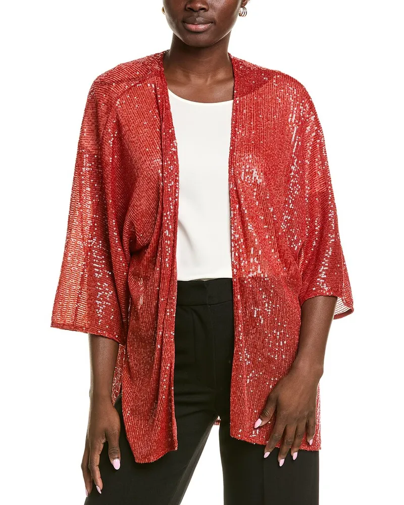 Anne Klein Kimono Cardigan Red