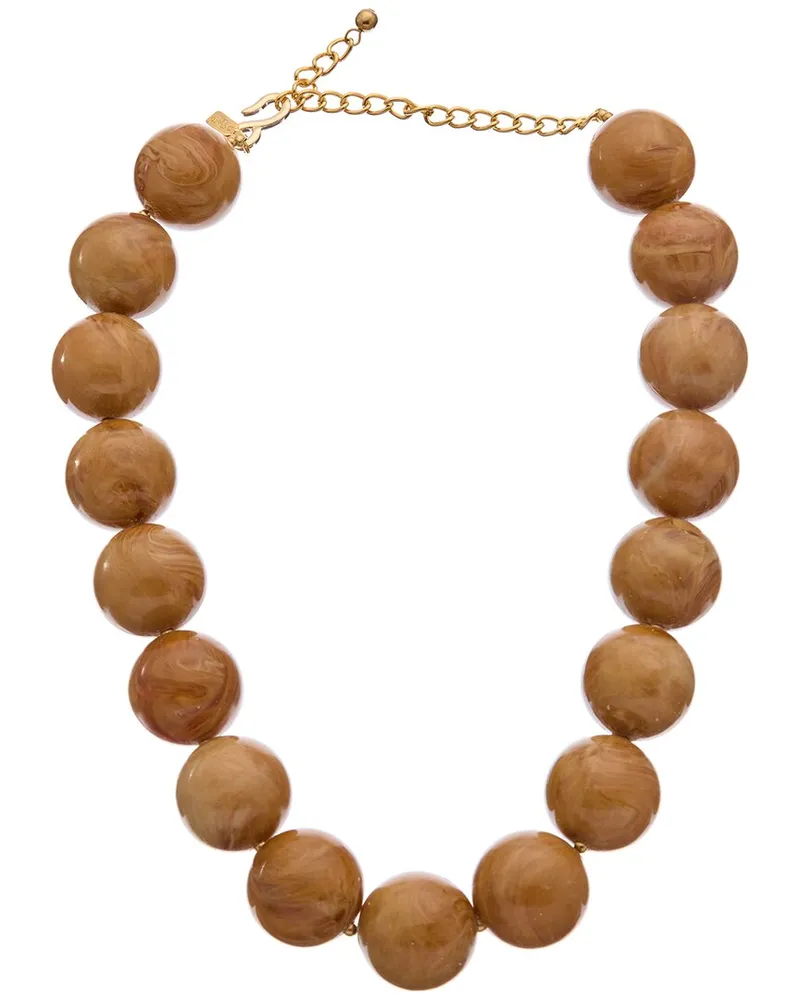 Kenneth Jay Lane 18K Plated Bead Necklace Nocolor