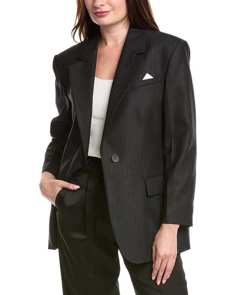 Sandro Wool-Blend Blazer Black