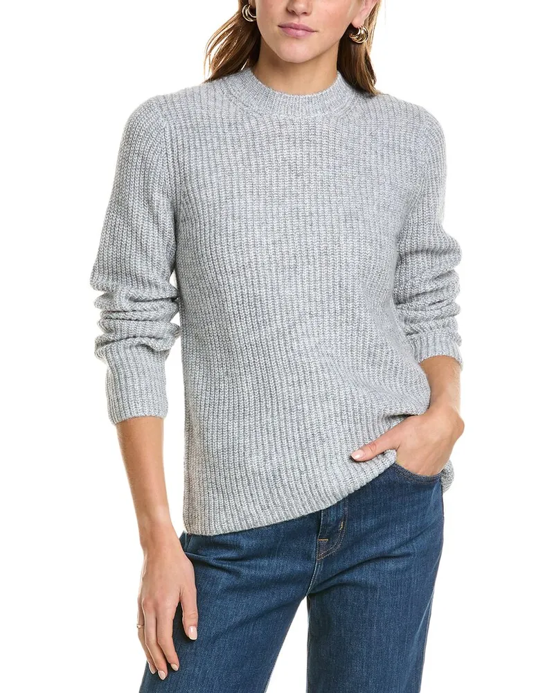 Vince Shaker Rib Wool & Alpaca-Blend Sweater Grey