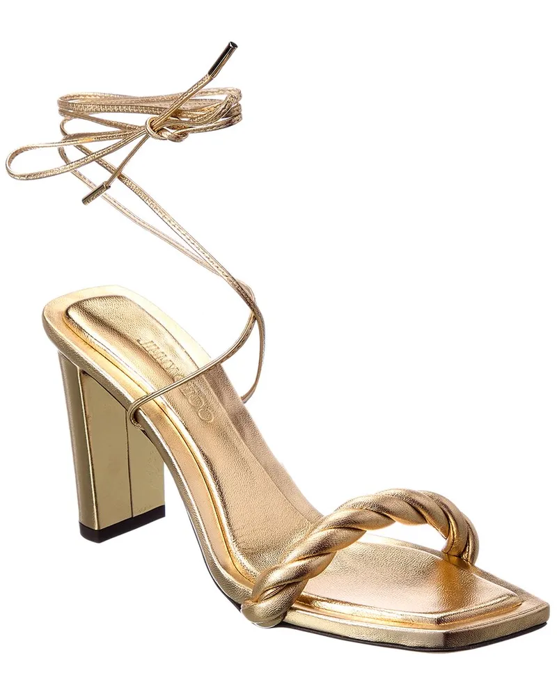 Jimmy Choo Diosa 85 Leather Sandal Yellow