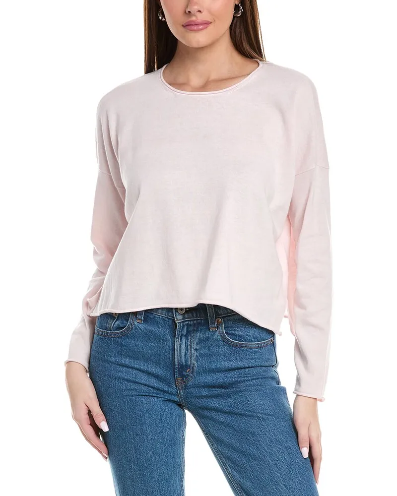 Eileen Fisher Petite Dropped-Shoulder Top Pink