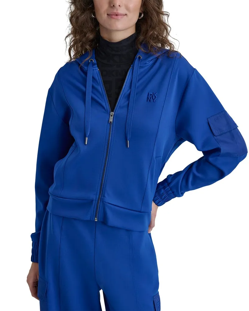 DKNY Patch Soft Jacket Blue