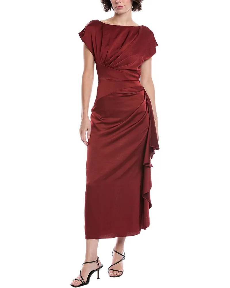 Lela Rose Florence Midi Dress Red