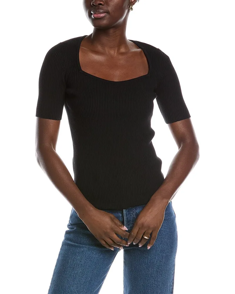 HUGO BOSS Hugo Boss Rib Sweater Top Black