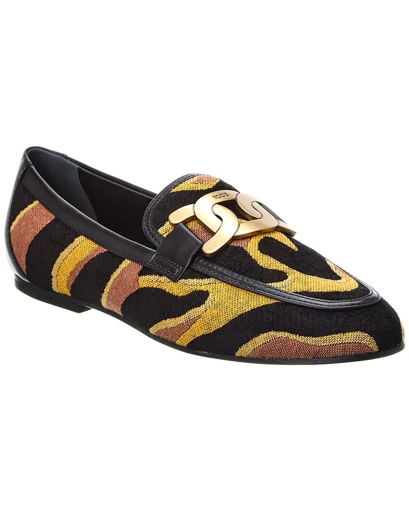 TOD'S TOD’s Kate Canvas & Leather Loafer Black