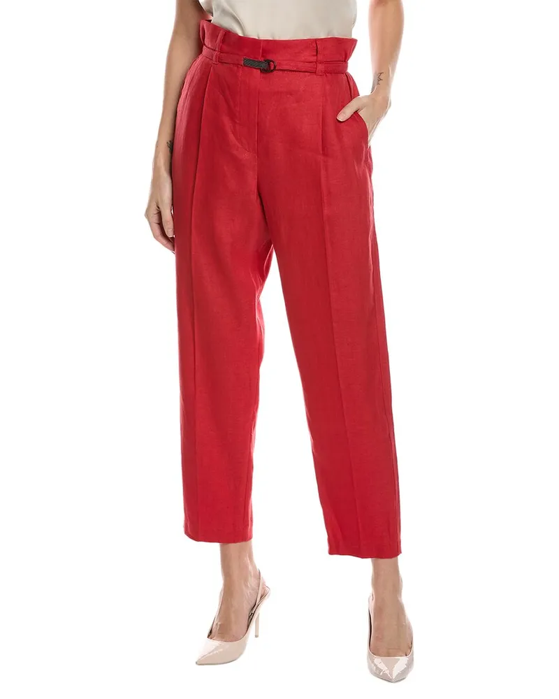 Brunello Cucinelli Linen-Blend Pant Nocolor