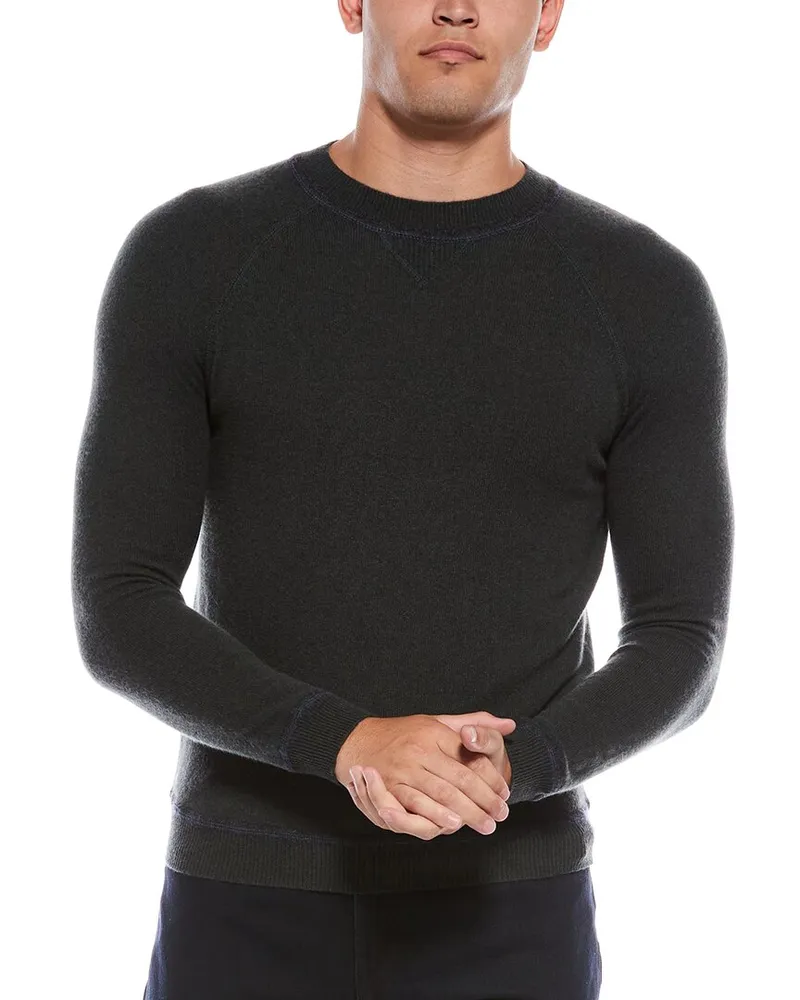 Autumn Cashmere Raglan Cashmere Crewneck Sweater Green