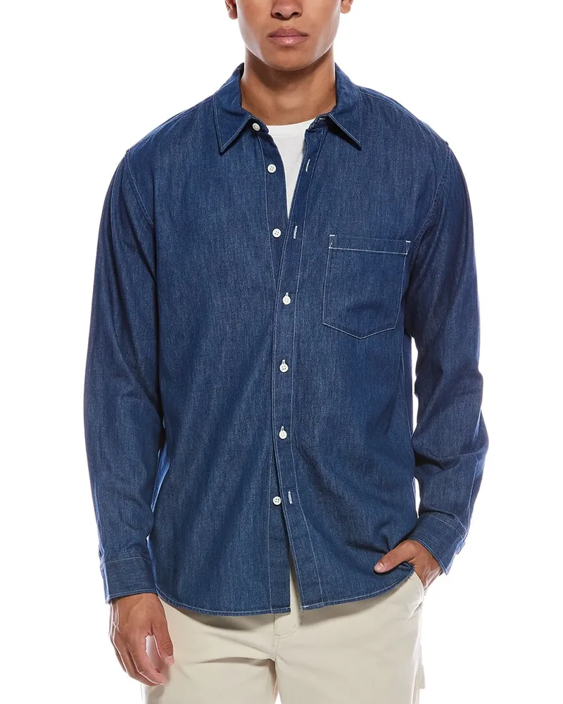 Theory Noll Denim Shirt Blue