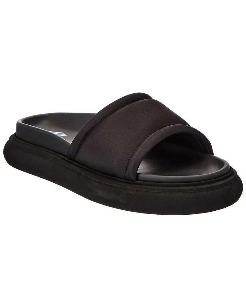 ATTICO Padded Satin Platform Sandal Black