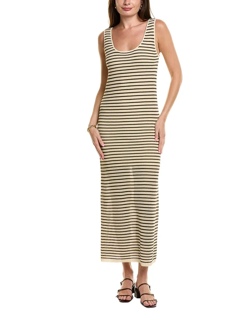 Rag & Bone Zoey Stripe Maxi Dress Beige
