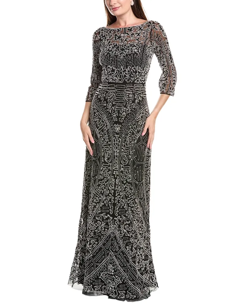 Reem Acra Bateau Neckline Gown Nocolor