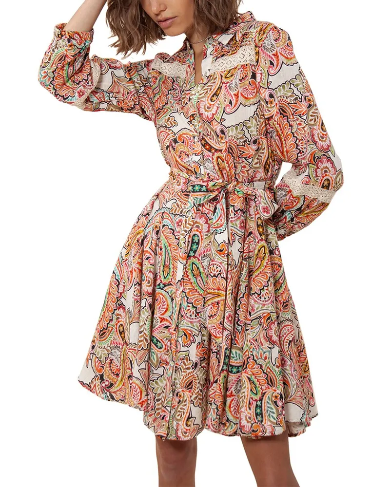 Hale Bob Linen Mini Dress Nocolor