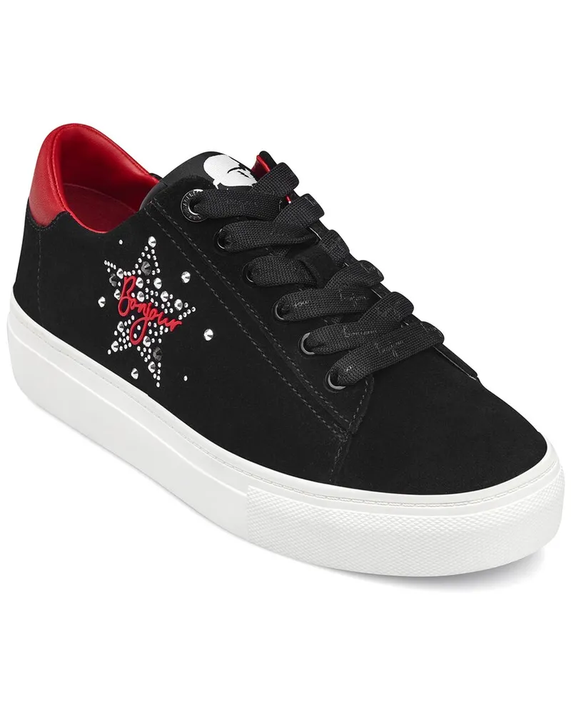 Karl Lagerfeld Cate Sayings Leather Sneaker Nocolor