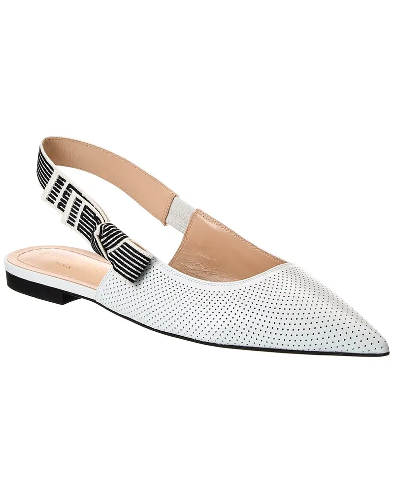 Dior Toujours Leather Slingback Flat White