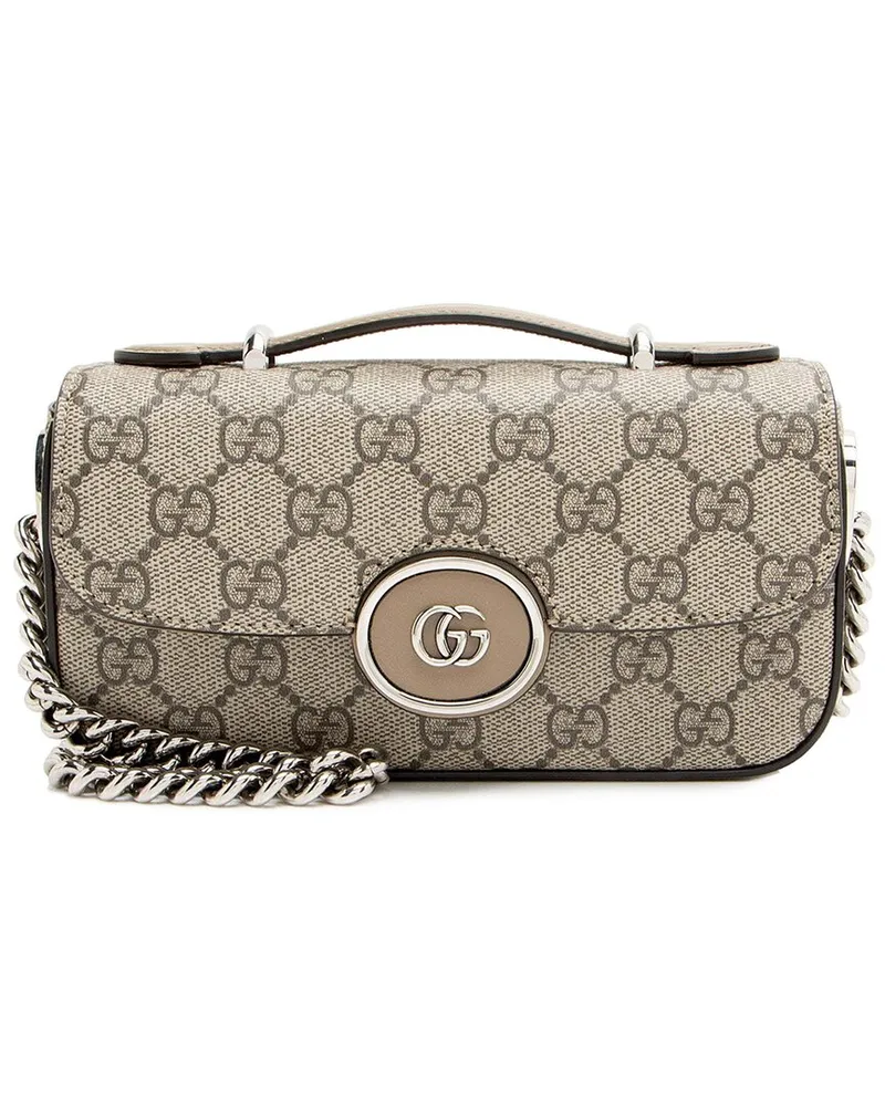 Gucci Brown GG Supreme Canvas Petite GG Mini Shoulder Bag (Authentic Pre-Loved Nocolor