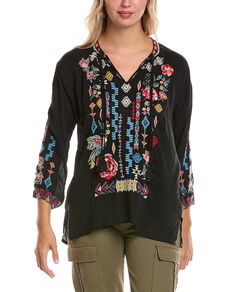 Johnny Was Margot Blouse Black