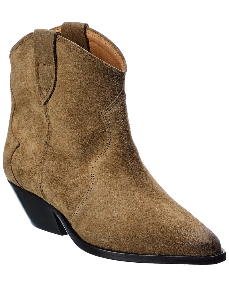 Isabel Marant Dewina Suede Bootie Brown