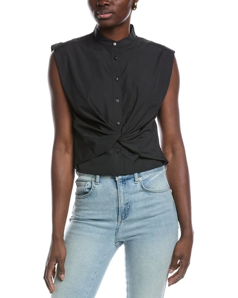 Rag & Bone Louisa Poplin Shirt Black