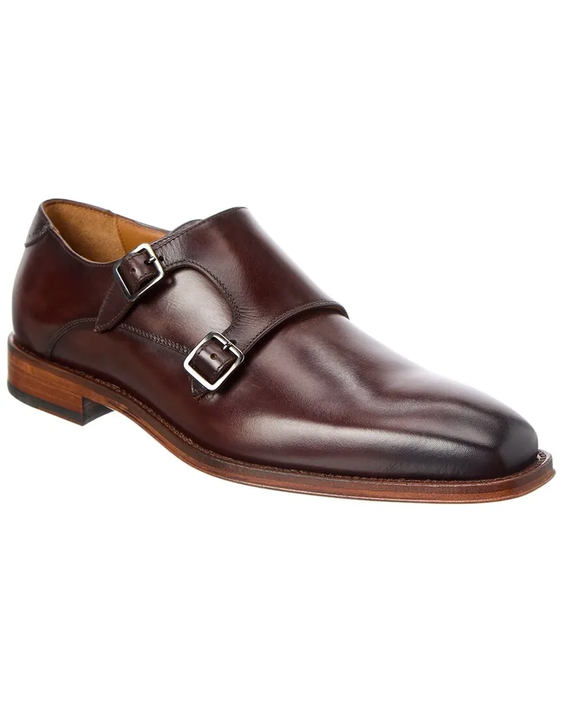 Antonio Maurizi Double Monk Leather Loafer Brown