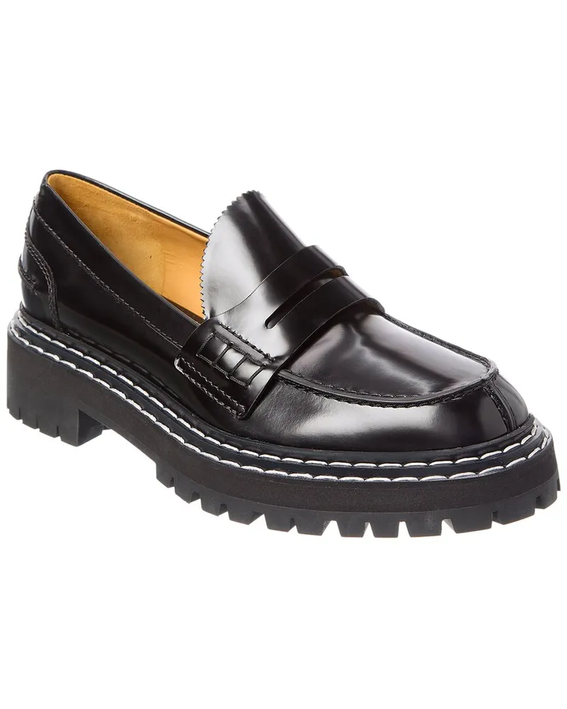 Proenza Schouler Leather Platform Loafer Black