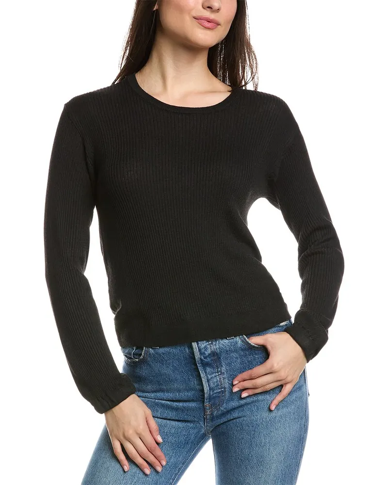 Splendid Rib Knit Top Black
