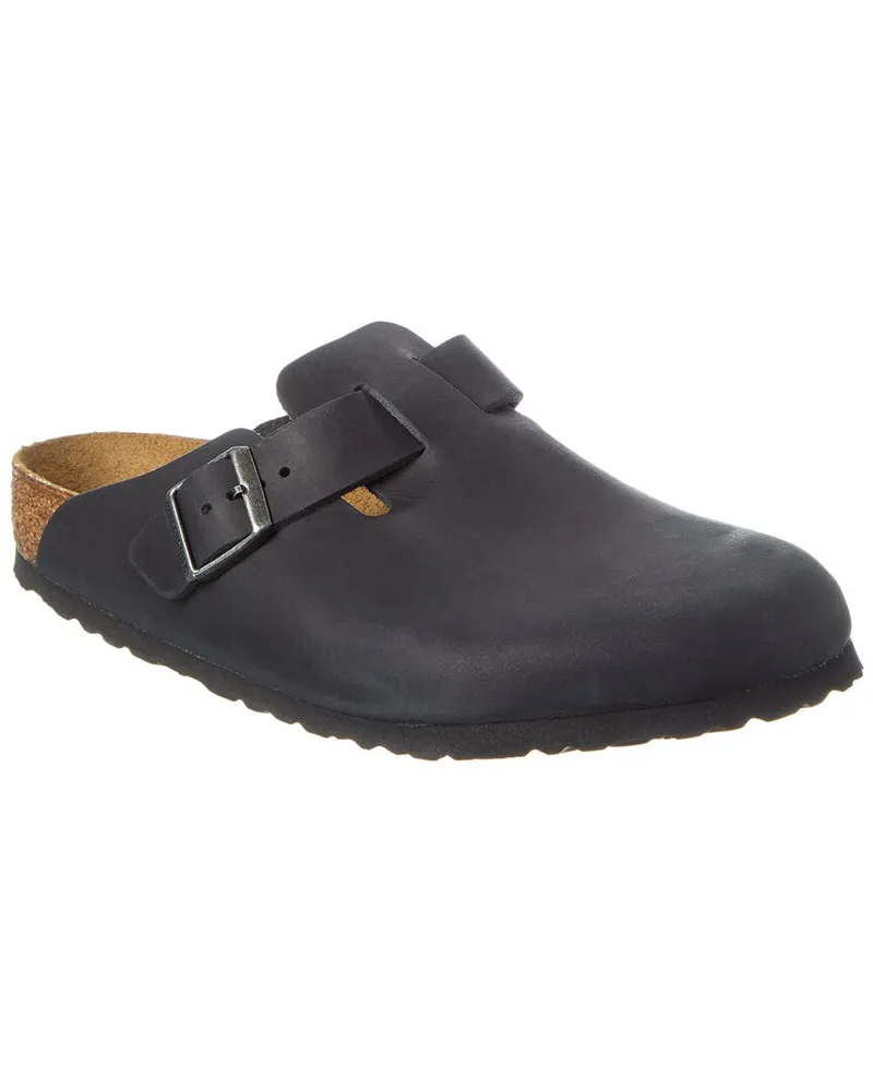 Birkenstock Boston Oiled Leather Clog Black