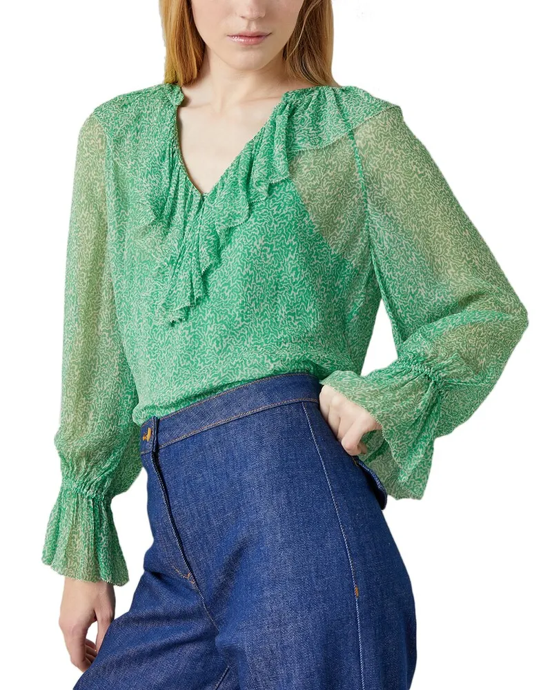 L.K.Bennett  Annie Woven Top Nocolor
