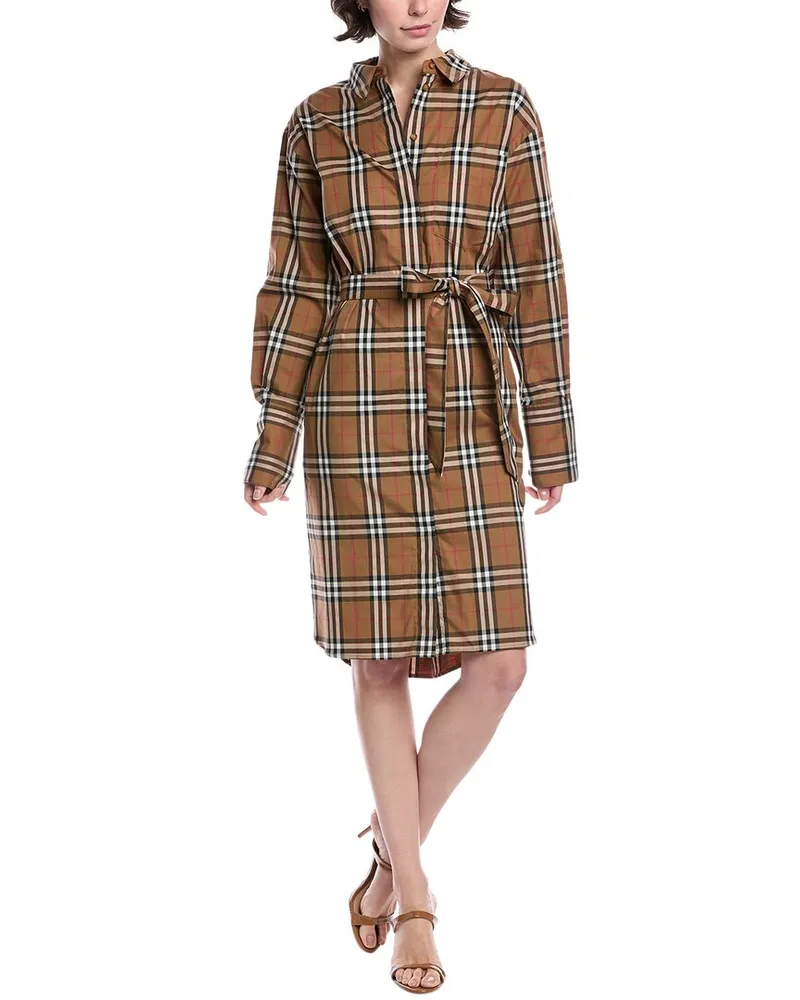 Burberry Check Shirtdress Brown