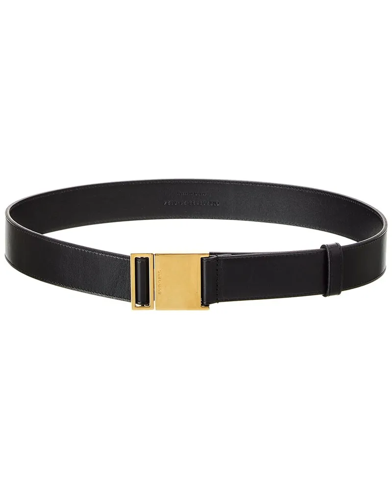 Saint Laurent Magnetic Leather Belt Black