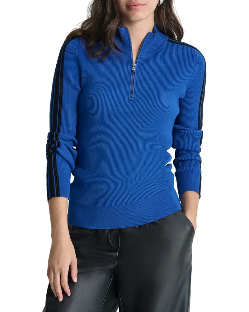 DKNY 1/4-Zip Ribbed Sweater Nocolor