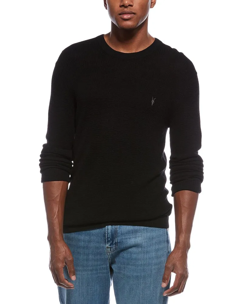 AllSaints Ivar Wool Crewneck Sweater Black