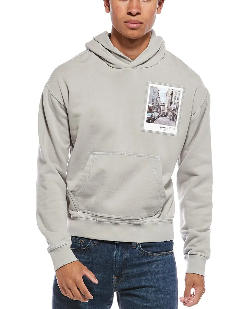 Helmut Lang Postcard Hoodie Gray