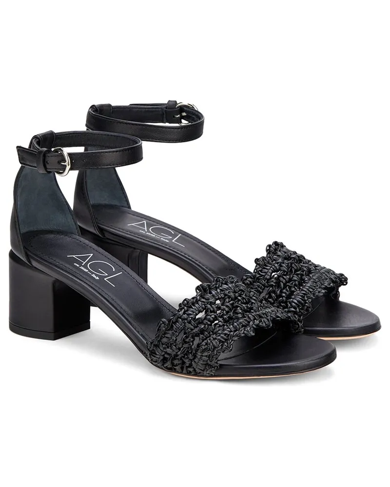 Attilio Giusti Leombruni Crochet Leather Sandal Nocolor
