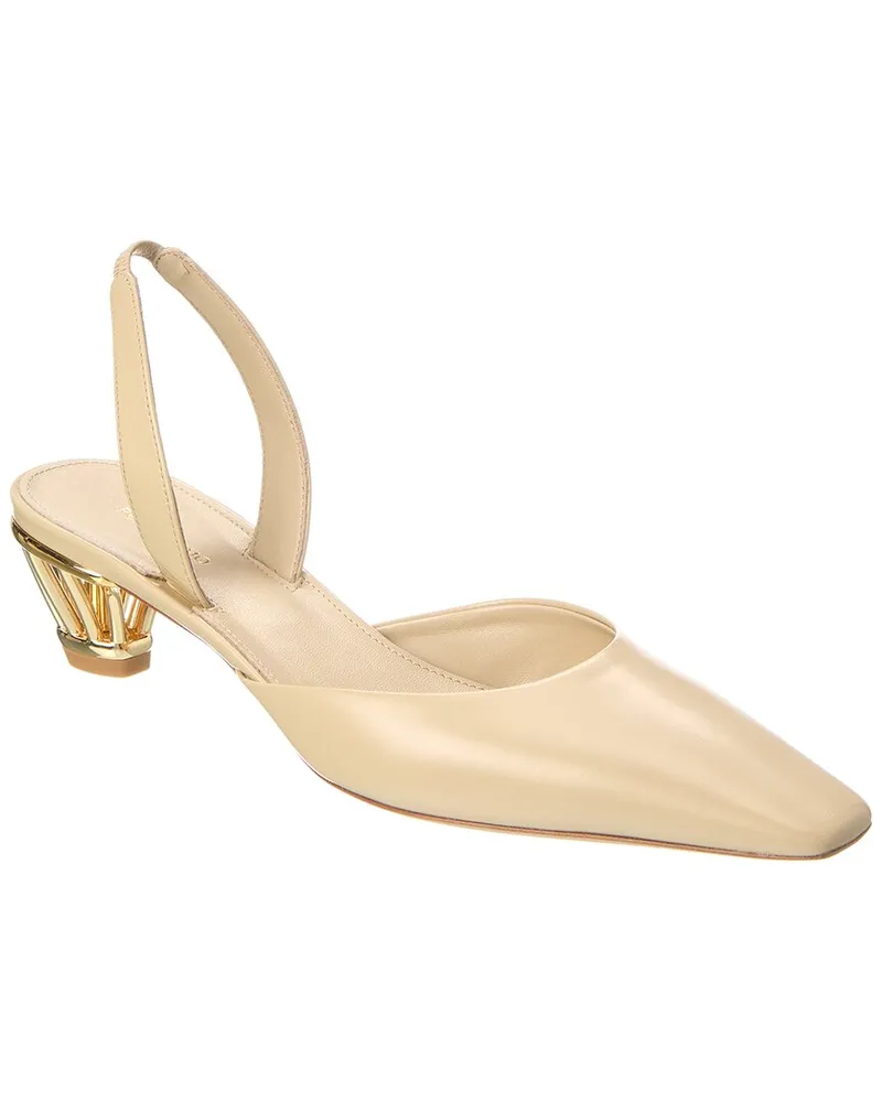 Ferragamo Alyssa Leather Slingback Pump Grey