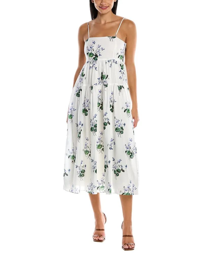 LES RÊVERIES Strappy Midi Dress Blue