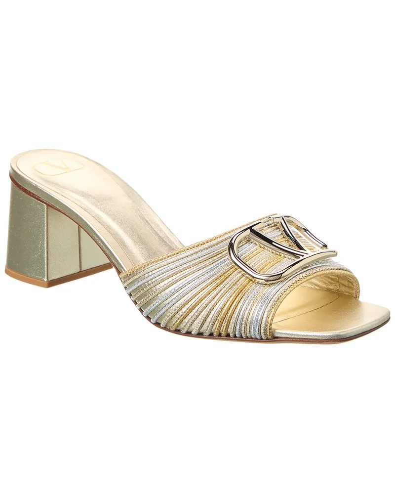 Valentino Garavani VLogo Signature 60 Leather Sandal Gold