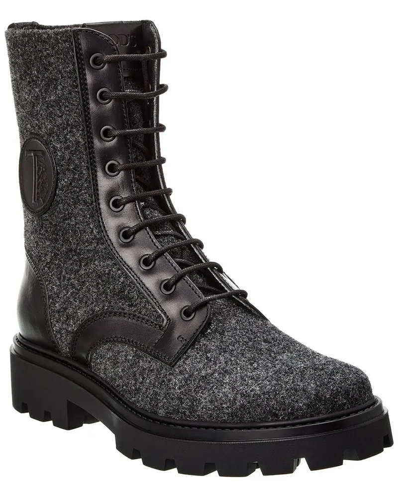 TOD'S TOD’s Felt & Leather Boot Grey