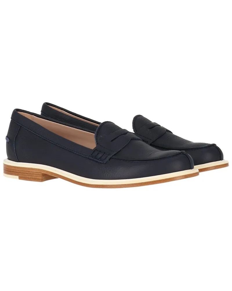 TOD'S TOD’s Circle Frangia Nappine Leather Loafer Blue