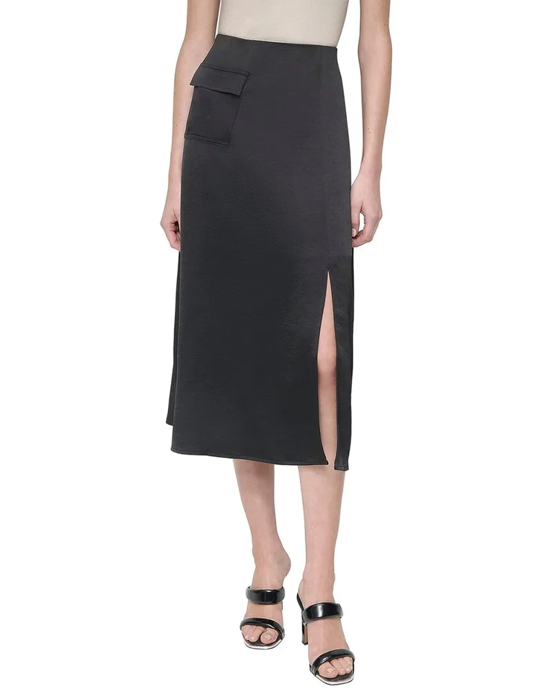 DKNY Midi Skirt Black