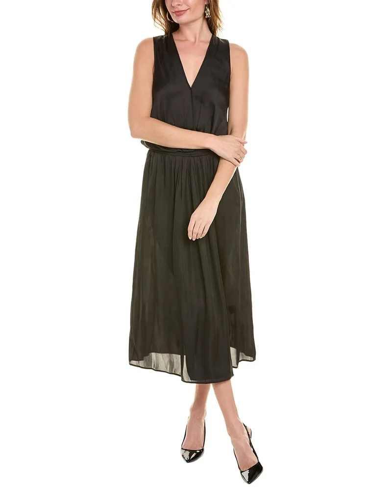 The Kooples Surplice Faux Wrap Dress Black