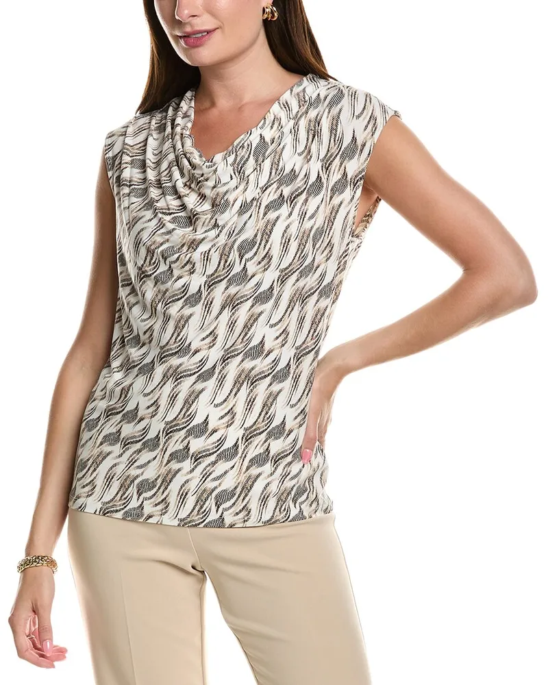 Anne Klein Printed Top White