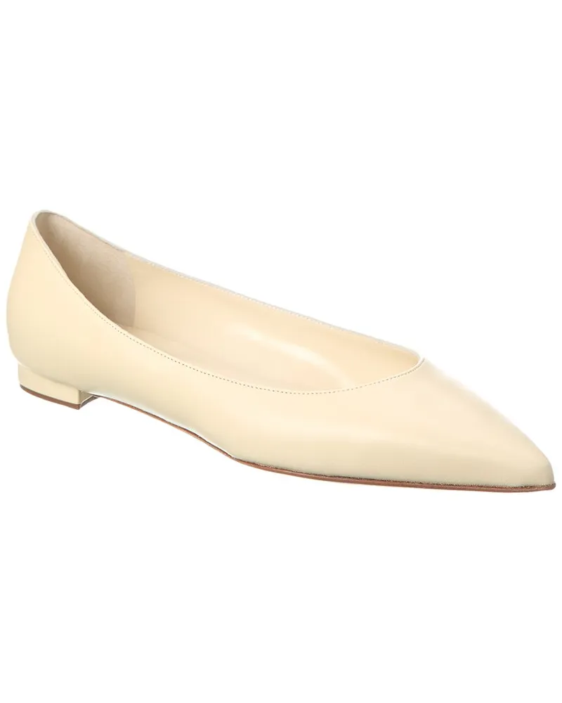 Manolo Blahnik Kietta Leather Flat White