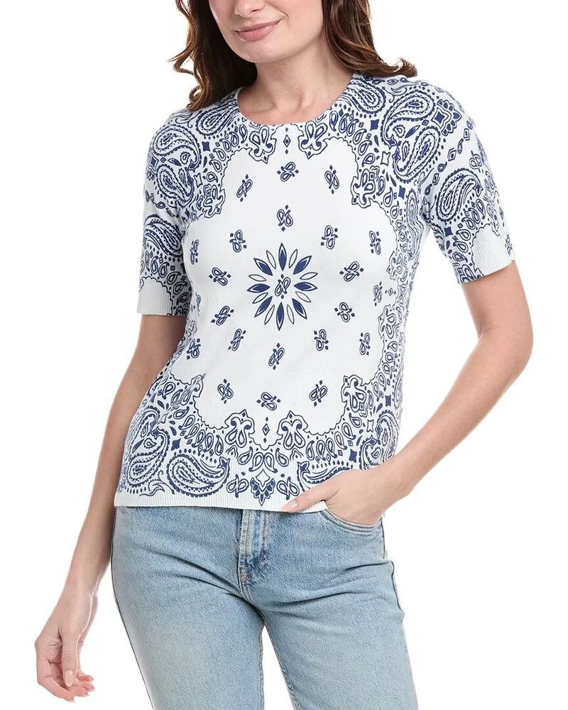 Vince Camuto Bandana Sweater T-Shirt White
