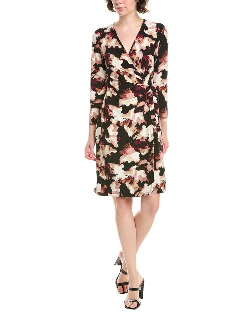 Anne Klein Classic Faux Wrap Dress Black